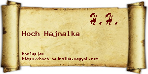 Hoch Hajnalka névjegykártya