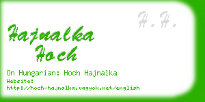 hajnalka hoch business card